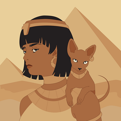 Egypt Illustration egypt graphic design illustration illustrator vector сleopatra