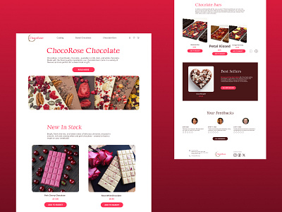 Landing page #2 Handmade Chocolate CHOCOROSE chocolate concept design designconcept dessert landingpage logo ui