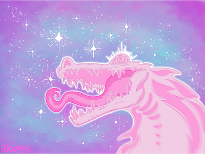 Cosmic Croc of Stardust branding graphic design illustration procreate psychedelic