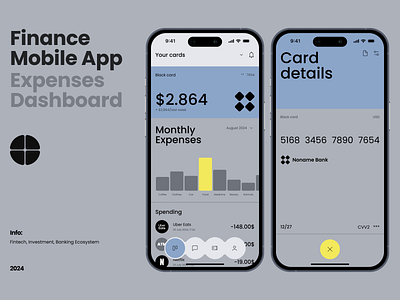 Bank mobile application 💳 dashboard design figma mobile app navigation ui uiux