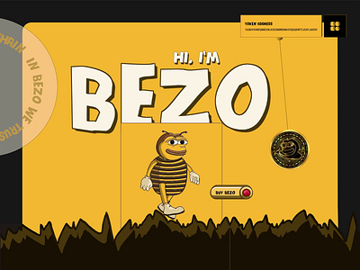 Bezo - meme coin website logo motion graphics ui