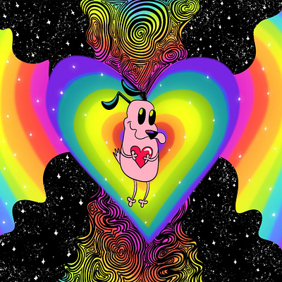 Courage Cosmic Love branding design graphic design illustration logo procreate psychedelic