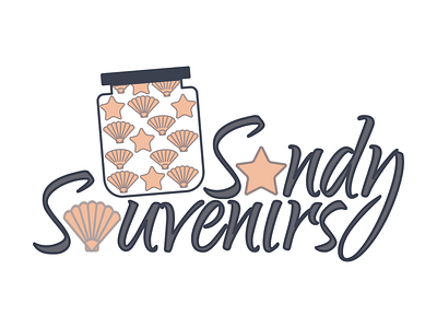 Sandy Souvenirs | Beach Logo beach logo black logo designer black woman logo designer designer ashley scott florida logo designer jacksonville logo designer sand logo sandy souvenirs seashell icons seashell logo souvenir logo summer logo woman logo designer