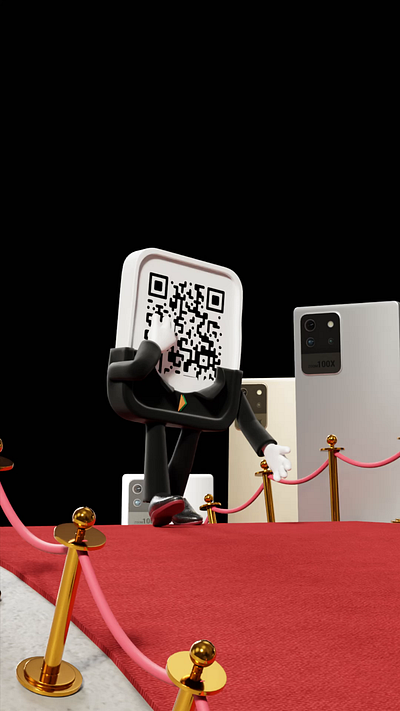 Interactive Delight: Animated QR Code Inspiration 3d animation axis bank design fin tech motion design motion graphics qrcode scanner upi