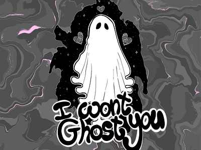 Wont Ghost You branding design graphic design illustration logo procreate psychedelic typography