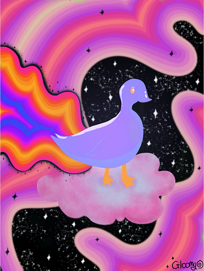 Psychedelic Duck Adventure branding design graphic design illustration logo procreate psychedelic