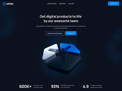 Cohax Landing Page landingpage ui ux