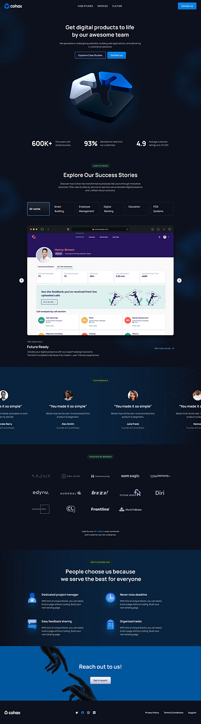 Cohax Landing Page landingpage ui ux