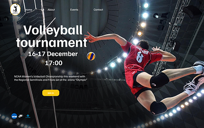 Volleyball tournament banner banner shot ui