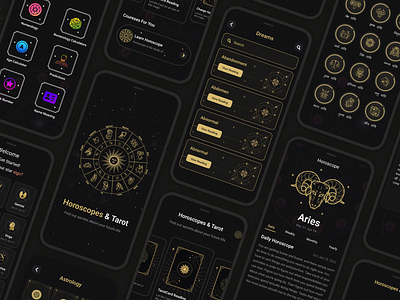 Horoscope & Tarot App UI ui