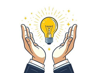 Idea. Lightbulb. Business illustration business business illustration design hand hand drawing idea illustration inspiration isolated light bulb lightbulb people startup vector web web illustration white yellow