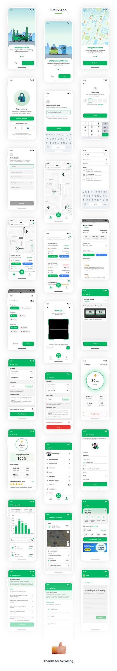 EV App UI Design | Charging Station App admin dashboard adobe xd animation app design app redesign branding design ev ev app ev app design ev charging station figma graphic design interaction design photoshop product design ui ui design uiux uiux design