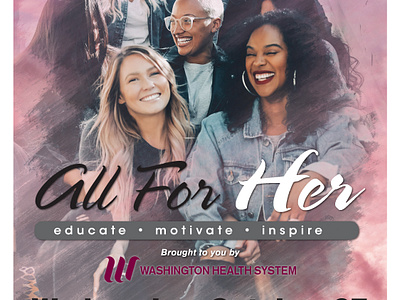 All For Her 2021 Booklet booklet branding design event graphic design print typography visual identity women