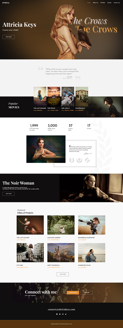 Actor WordPress Website Template design elementor graphic design ui ux web design wordpress