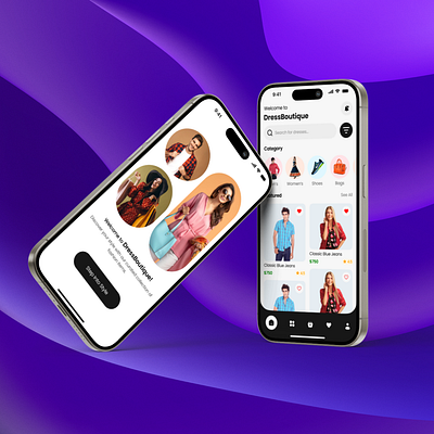 Introducing DressBoutique: Your Ultimate Fashion Companion graphic design ui