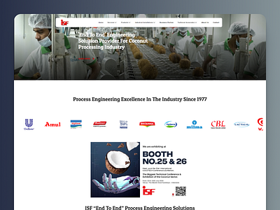 ISF Industries - Landing Page Design branding design figma landingpage ui webpage website