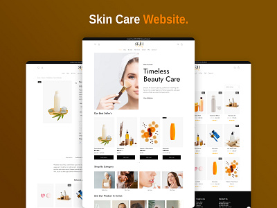 Skin Care Theme Template branding design ecommerce illustration ui web design website design website template woocommerce wordpress