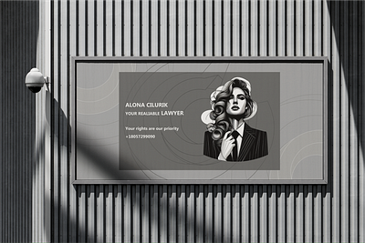 Billboard for a lawyer advertising billboard branding graphic design lawyer