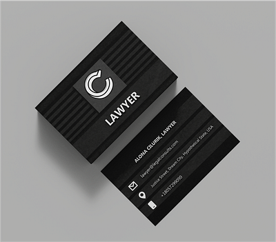 Business card for a lawyer. branding business card graphic design lawyer