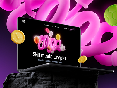 LEIA Games - website design of the crypto project 3d 3d illustration branding crypto crypto games games graphic design landing landing page design marketing motion graphics pink promo ui uiux wait list web design