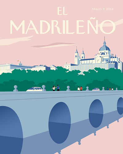 El Madrileno city illustration digital illustration illustration madrid summer sunset travel illustration