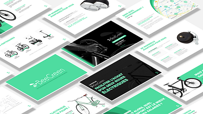 BeeGreen - PowerPoint Slides bike branding design green ppt presentation