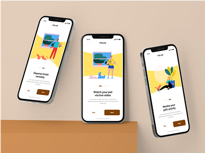 Daily UI #023 - PetLink Onboarding Screens 023 app design daily ui daily ui challenge design figma first shot onboarding onboarding screens pet app pet app onboarding screens ui ui design