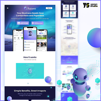 Raneer Landing Page app business app contactless app design design app graphic design landing page landing page design ui ux