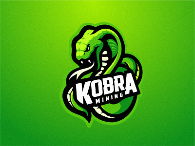 KOBRA MINING animal animal logo badass branding character cobra design esport graphic design illustration illustrator king cobra logo mascot mining reptile snake sport team vector