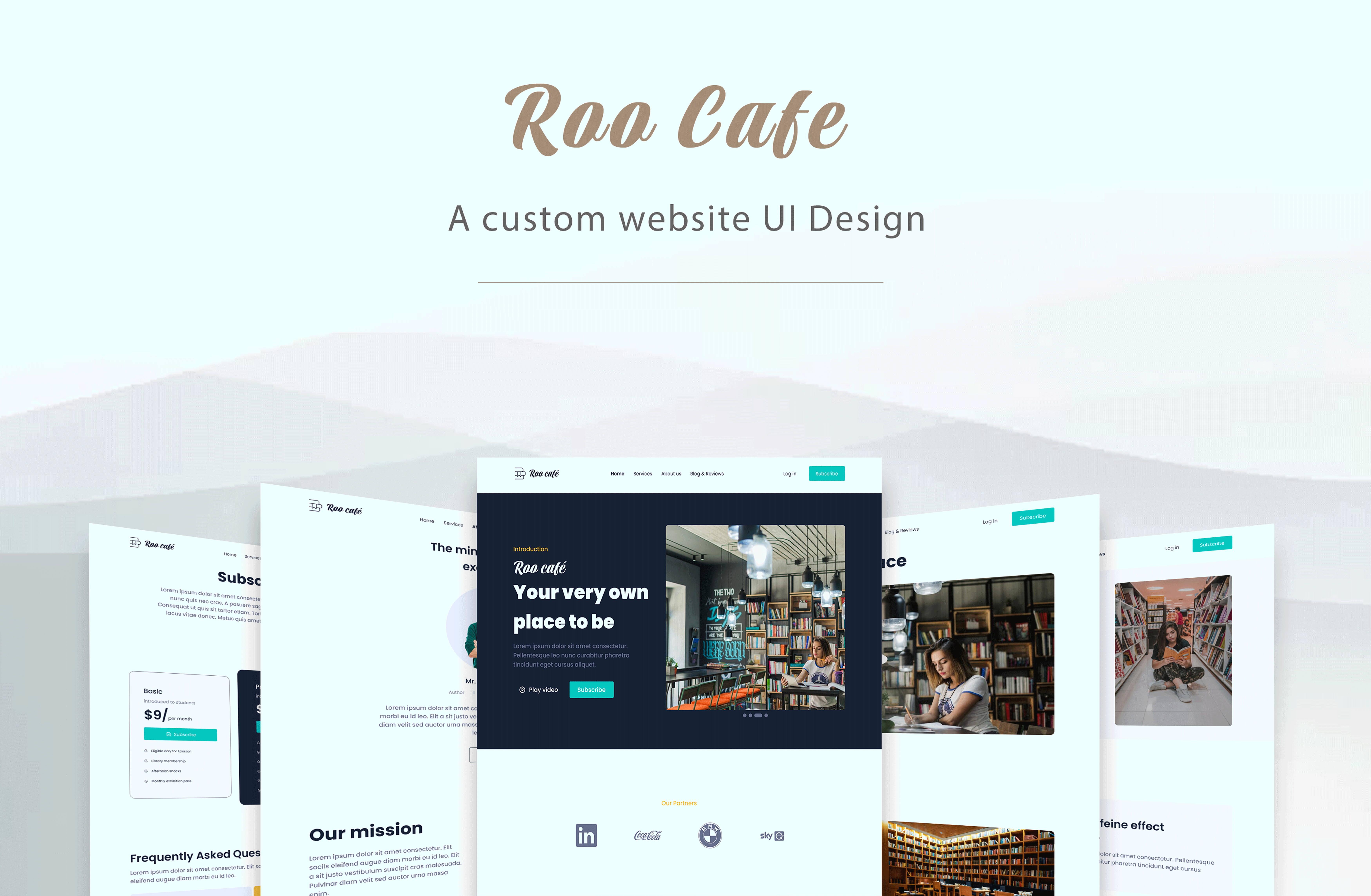 Roo Cafe app app design branding dashboard design design graphic design illustration landing page design logo ui ui design ui ux design ux ux design website website design website ui design