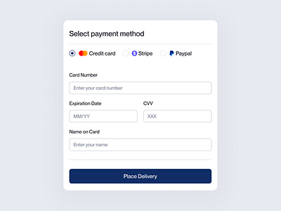 Payment Checkout Card card checkout delivery delivery payment mastercard money payment paypal strip ui uiux