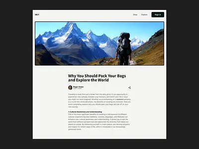 KNOW THE NATURE /// BLOG artdirection blog concept digitaldesign landingpage layout productdesign ui uidesign uiux visualdesign website