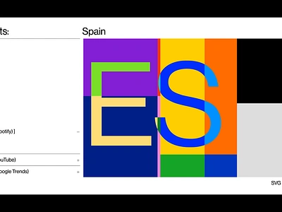 Digital culture index bold branding colours coutries digital flag generative identity minimal ui