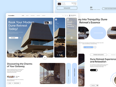 Vacation House Rental Website Concept agency booking design e commerce holiday home page lading page online booking platform product rental retreat travel travelling ui ui design ux vacation web website
