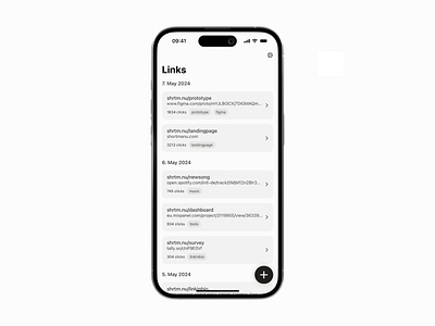 Short Menu iOS App ui