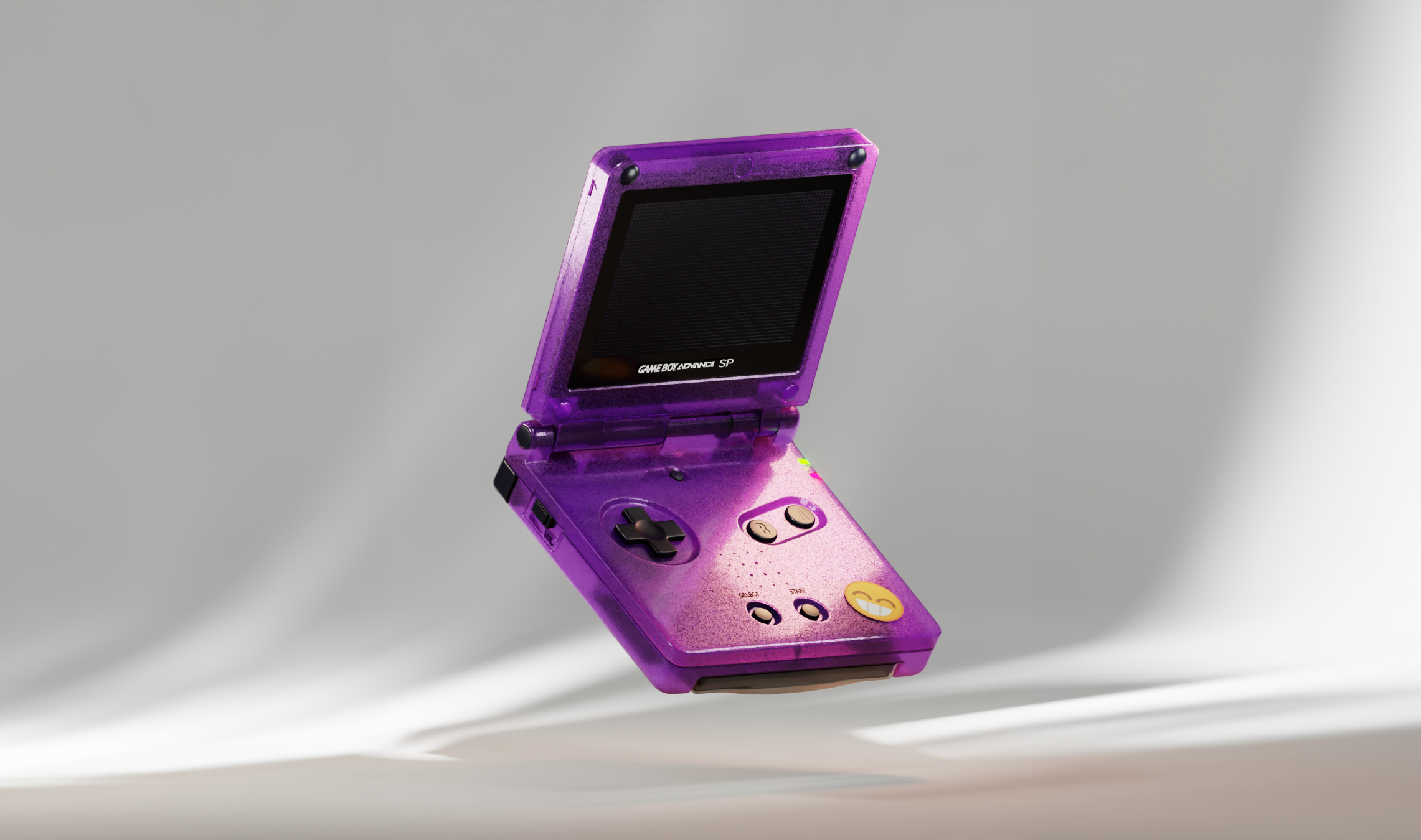 Gameboy 3d animation blender childhood fun games graphic design motion graphics nintendo purple smile videogames