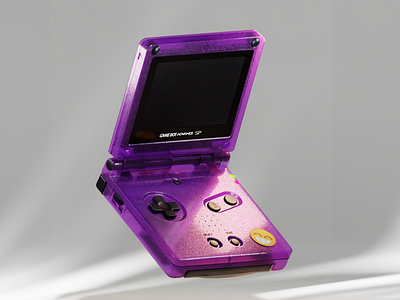 Gameboy 3d animation blender childhood fun games graphic design motion graphics nintendo purple smile videogames