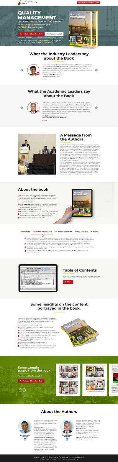 Lean Mentoring Academy Landing Page Design landing page design ui