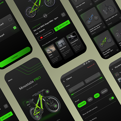 Bycicle Shopping app app ui bycicle bycicle shopping ecommerce glassi effect shopping