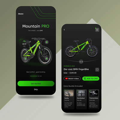 Bycicle Shopping app app ui bycicle bycicle shopping ecommerce glassi effect shopping