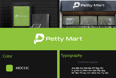 Petty Mart Logo 3d animation branding graphic design logo motion graphics ui