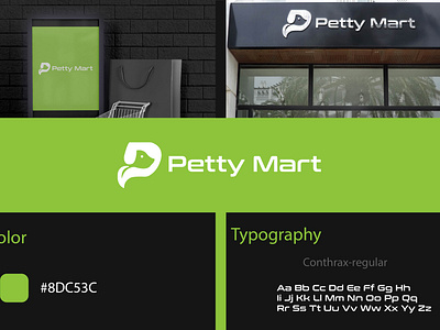 Petty Mart Logo 3d animation branding graphic design logo motion graphics ui