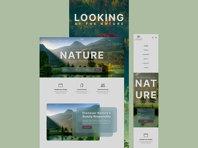 Looking At The Nature - Web Design branding design graphic design ui ui ux web design