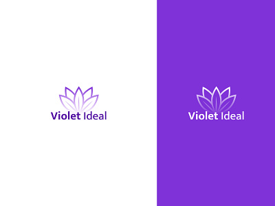 Violrt Ideal Logo design graphic design logo logo design lotus lotus logo