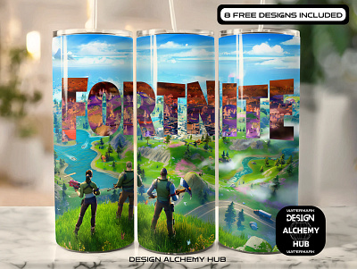 Fortnite Tumbler Wrap animation branding design fortnite fortnite tumbler fortnite tumbler wrap game design game tumbler wrap game tumblers graphic design tumbler designs tumbler wraps ui