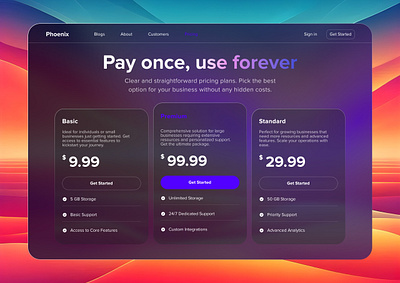 Modern Pricing Page Design business plans modern design pricing page saas pricing subscription plans ui design user interface ux design web design web development