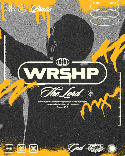 Worship The Lord | Christian Poster christian