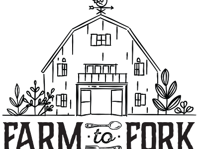 Farm to Fork Logo branding design graphic design illustration logo print typography vector visual identity