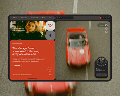 Automotive News web design car design figma graphic design ui uitrends ux webdesign website