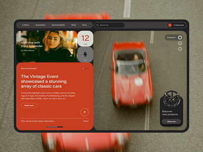 Automotive News web design car design figma graphic design ui uitrends ux webdesign website